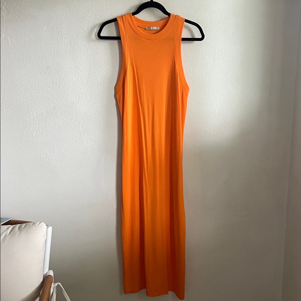ZARA RIBBED MIDI DRESS